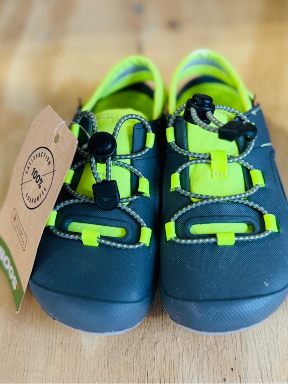 Kids Water-Ready Active Shoes - Neon Green & Blue
